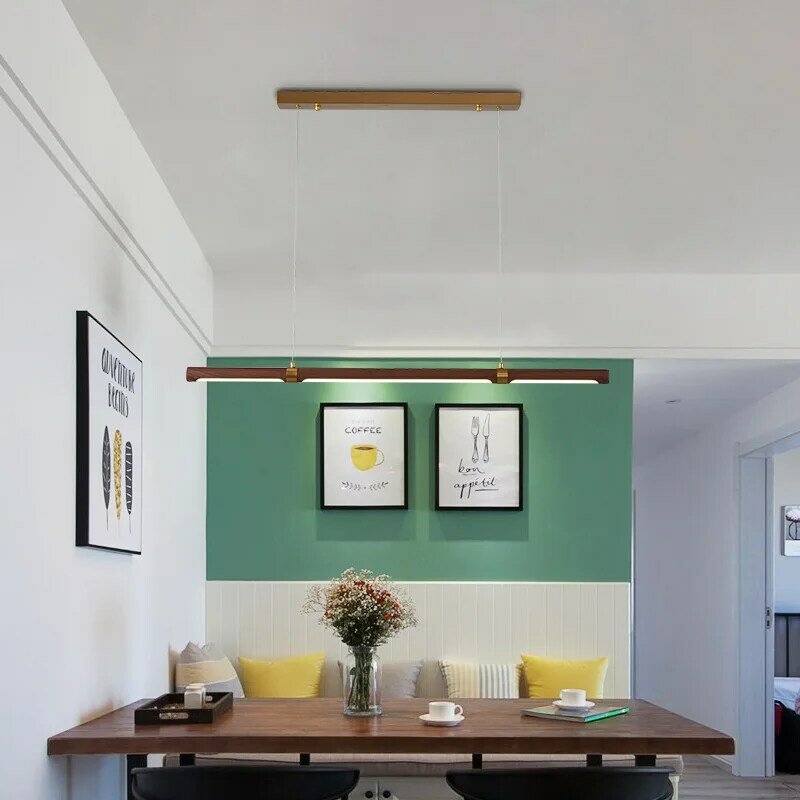 Minimalist Dining Room Iron Pendant Lights Modern LED Long Dining Table Living Room Bar Nordic Office Hanging Lamp