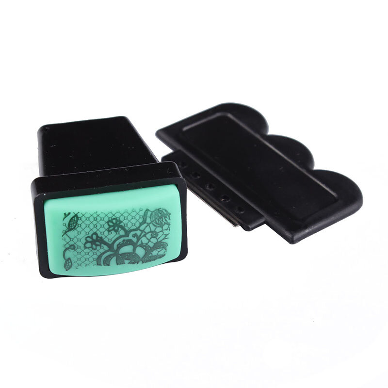 BIG Rectengular Nail Rubber/Silicone Stamp & Metal Scraper XL Square Stamper / Polish Image Design Stamping Plate Print Template