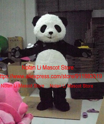 Disfraz de Mascota de Panda de felpa para adultos, casco de Material EVA de alta calidad, traje de dibujos animados para caminar, juego de rol, vestido de lujo para fiesta 069