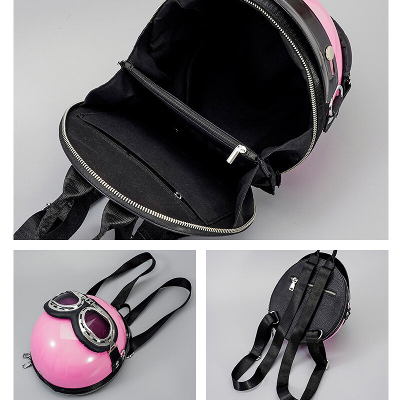 Personalized Helmet Design Women Backpacks Creative Hiphop Shoulder Crossbody Bags Chic Travel Back Packs for Girls Y2K Sac 2022