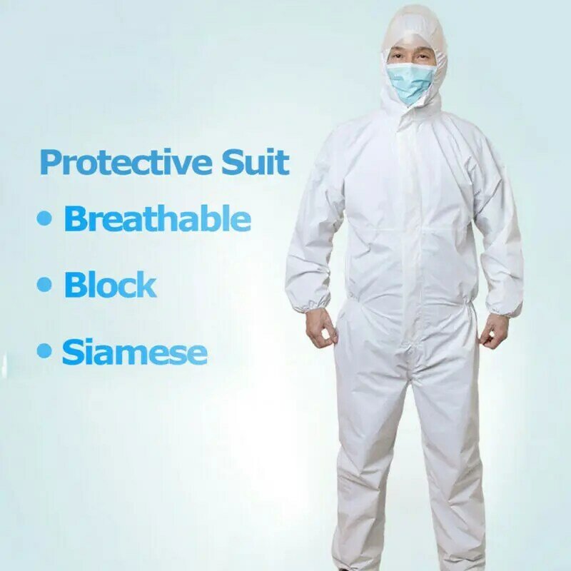 Disposable Washable Hazmat Suit AntiViru Protection Clothing Safety Coverall Waterproof Oil-Resistant Antistatic Chemical Work