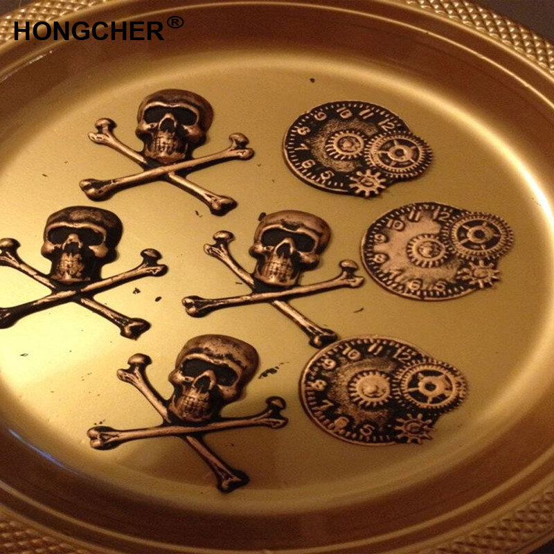 Molde de silicona con forma de calavera pirata para decoración de postres, utensilio de cocina para hornear, para Halloween