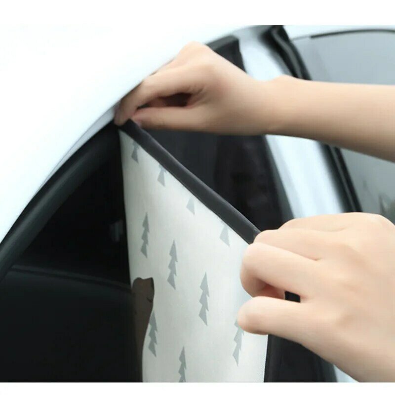 Cortina magnética para ventana de coche, parasol Universal de dibujos animados para ventana lateral, protección UV para niños y bebés