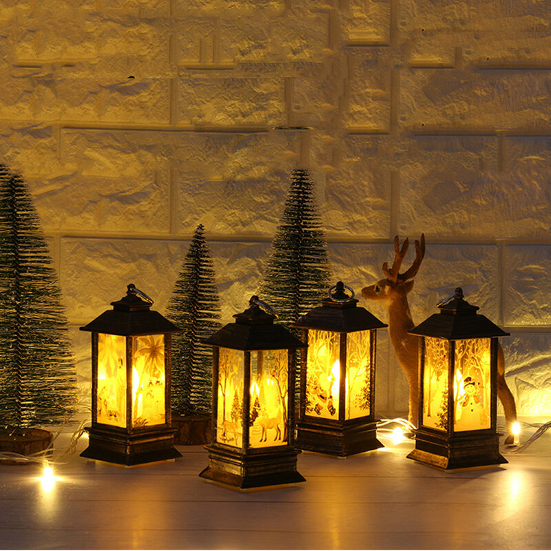 Kerst-Vela de Navidad con luz Led para el hogar, decoración de árbol de Navidad, 1 piezas