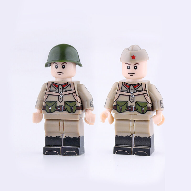 WW2 Military Army Soviet Soldiers Figures Building Blocks Army Russia Soldiers Figures Accessories Bricks Toys For children Gift