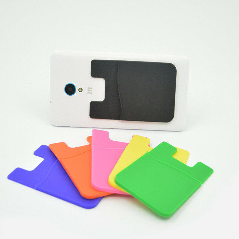 جراب هاتف خلوي لاصق مع ملصقات خلفية للهاتف الخلوي ، وحافظة بطاقات الائتمان ، وحامل بطاقات الجيب
