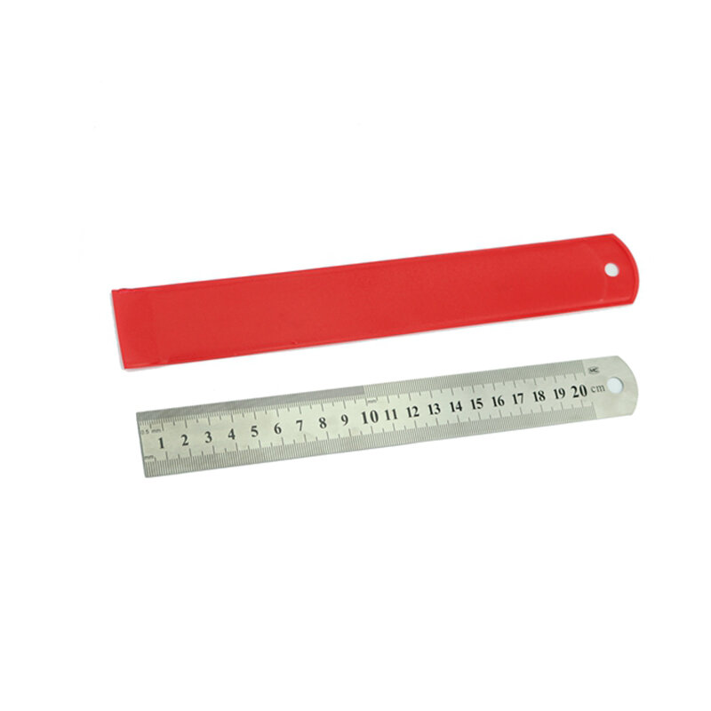 SWORDFISH Stainless Steel Straight Ruler Metal Ruler 15/20/30cm Double Side Scale Measuring Precision Tool Stationery Supplies