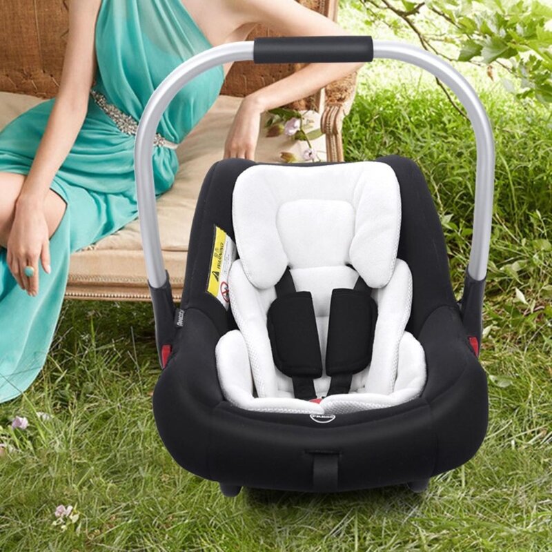 Carrinho de bebê almofada infantil assento de carro inserção cabeça apoio do corpo travesseiro pram colchão térmico malha respirável forro esteira pescoço