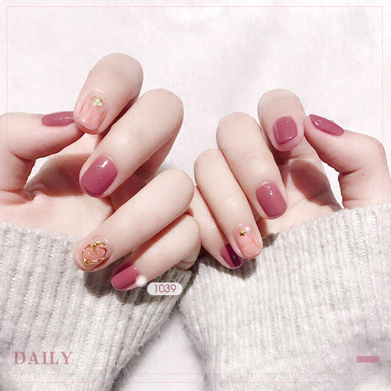 HNUIX 7ML paint Gel varnish Pink colors Gel nail polish set for DIY manicure Top Base coat Hybird nail design Art primer