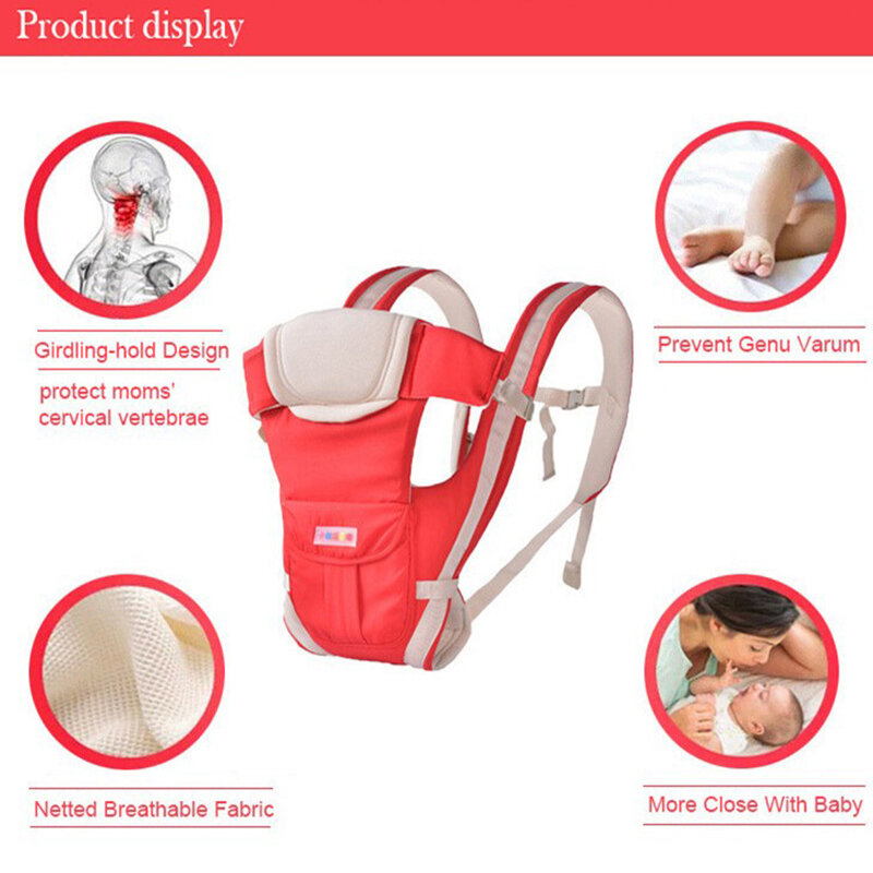 Baby carrier canguru, ergonômico, para bebês de 0 a 36m, sling com envoltório, infantil, para viagem