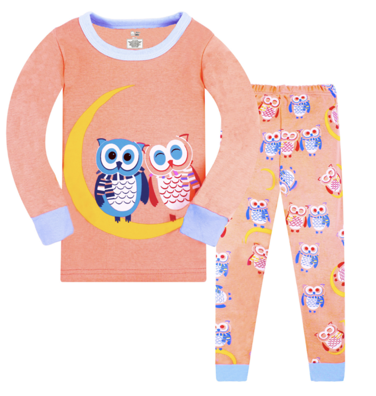 어린이 잠옷 아기 의류 세트 어린이 만화 잠옷 가을 면화 Nightwear 소녀 동물 잠옷 Pijamas 세트