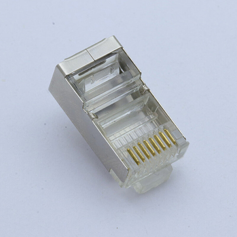 Conector de Cable de red de Rj-45, adaptador Modular Crystal 8Pin RJ45 para Cat5E, Cat6, Rj45, 1 unidad