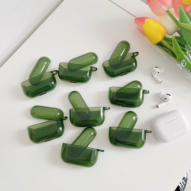 Capa de fone de ouvido verde retrô para Apple Airpod, alta qualidade, Airpod 1, 2, 3 Pro, 2, 1 caixa de Chaging