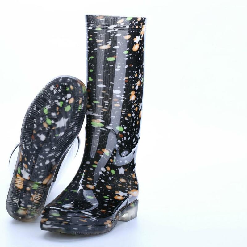 Botas de chuva de salto alto femininas pvc antiderrapante resistente ao desgaste botas de chuva de alta qualidade botas de chuva agradáveis sapatos de água quente