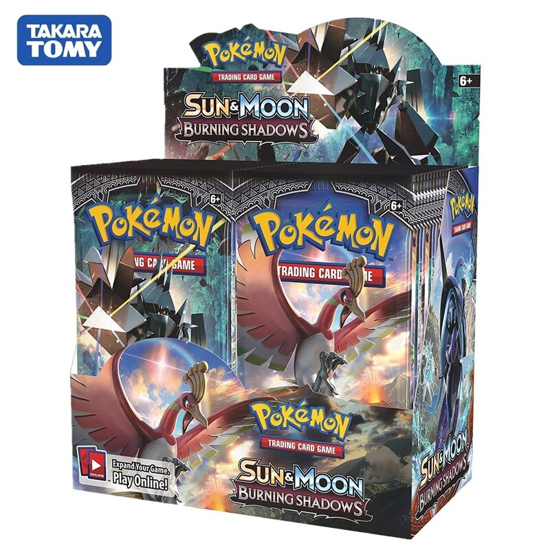 324 pçs/caixa cartões pokemon tcg: sun & moon série caixa de reforço colecionável jogo de cartas de negociação crianças brinquedos