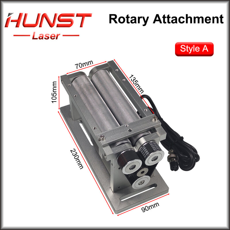Hunst Rotary Worktable Rotary Attachment 2 Phase Stepper Motor 24 ~ 50V Driver untuk Laser Marking Objek Silinder DIY Bagian