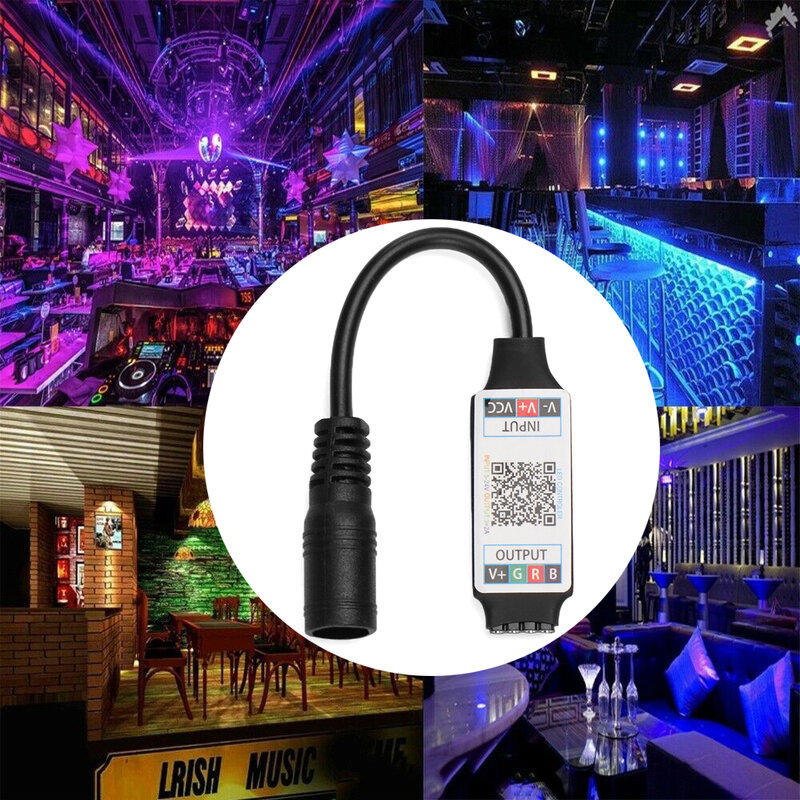 1 Pcs Useful Mini LED Bluetooth RGB Strip Light Controller Wireless Smart Phone Control DC 5-24V 6A For RGB 3528 5050 Strip