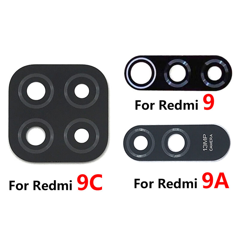 Lensa kaca kamera belakang, baru untuk Xiaomi Redmi 9 9A 9C 9T 10 Redmi10 10A 10C 12C dengan perekat