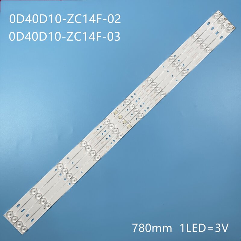 Lampu Latar LED Strip 10 Lampu untuk SUPRA LC40T440FL L40F3302B LE40F16 0D40D10-ZC14F-02 035-400-3528-D 035-400-3528-D 303TT400035