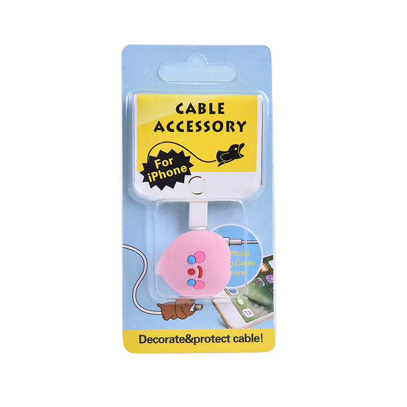 Desenhos animados carregamento cabo protetor tampa, Cabo USB do telefone móvel, Linha de dados, Prevenção de fraturas, Caso portátil casal bonito