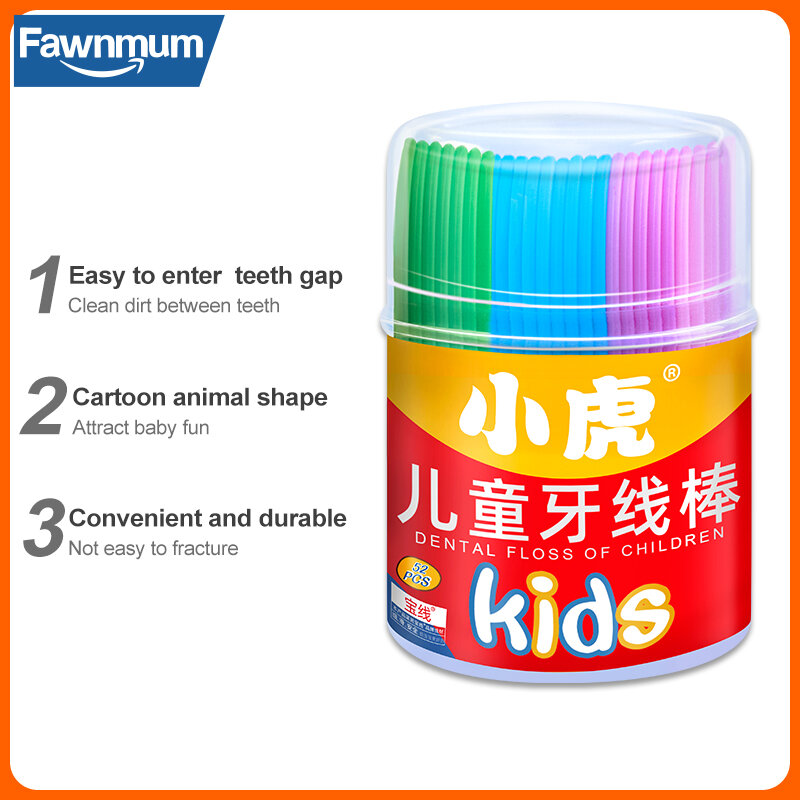 Fawnmum-子供の歯の洗浄のための歯科用ブラシ,口腔衛生のための52ユニット