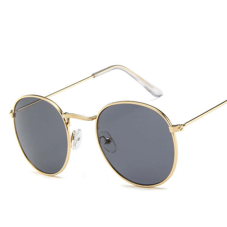 Óculos de sol espelhados vintage, óculos clássicos redondos para homens e mulheres, uv400, 2021