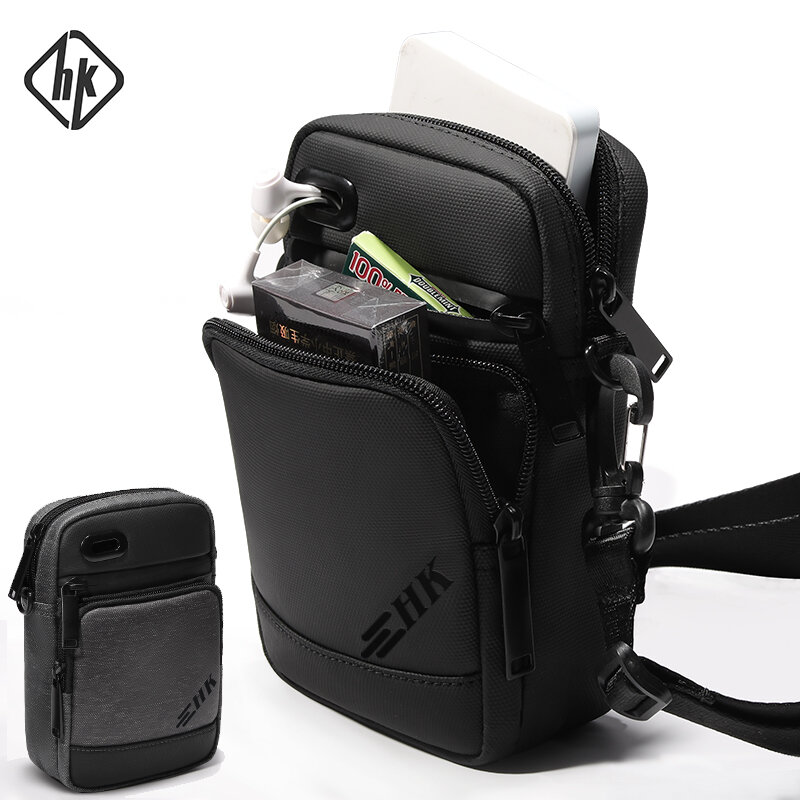 HcanKcan мужская сумка, роскошная мужская сумка через плечо для iPad 9,7 дюйма, повседневные сумки через плечо, высококачественный мужской кошелек для телефона, Мужская нагрудная сумка