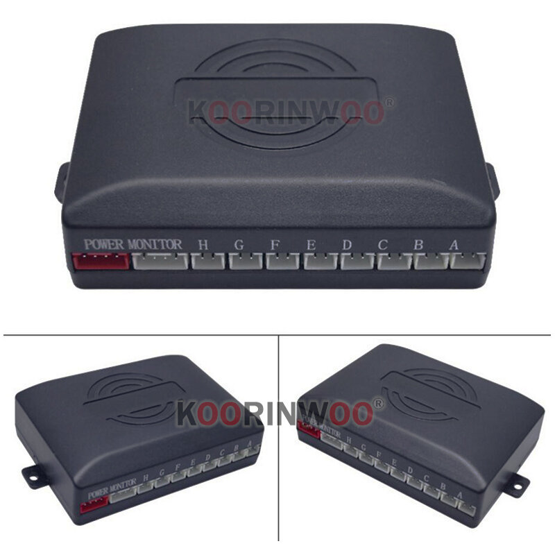 Koorinwoo-Sensor de estacionamiento electromagnético para coche, Monitor LED, 8 Parktronic, Sensor de estacionamiento frontal, Detector de movimiento, retroiluminación