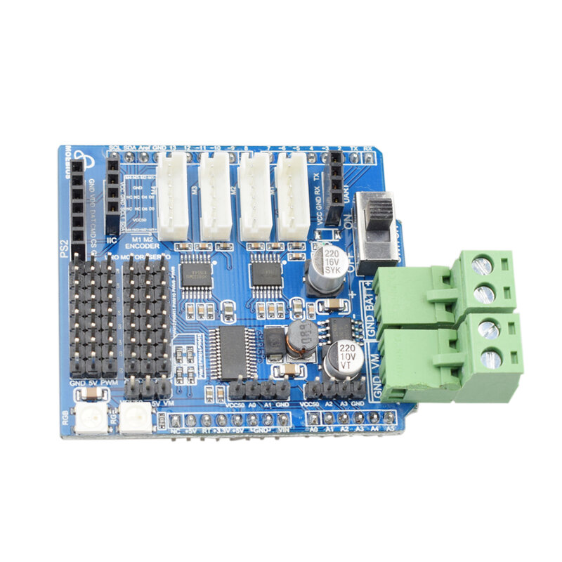 Moebius 4 Channel Motor Driver Board Compatible with Arduino for Smart Mecanum Wheel Robot Car Chassis