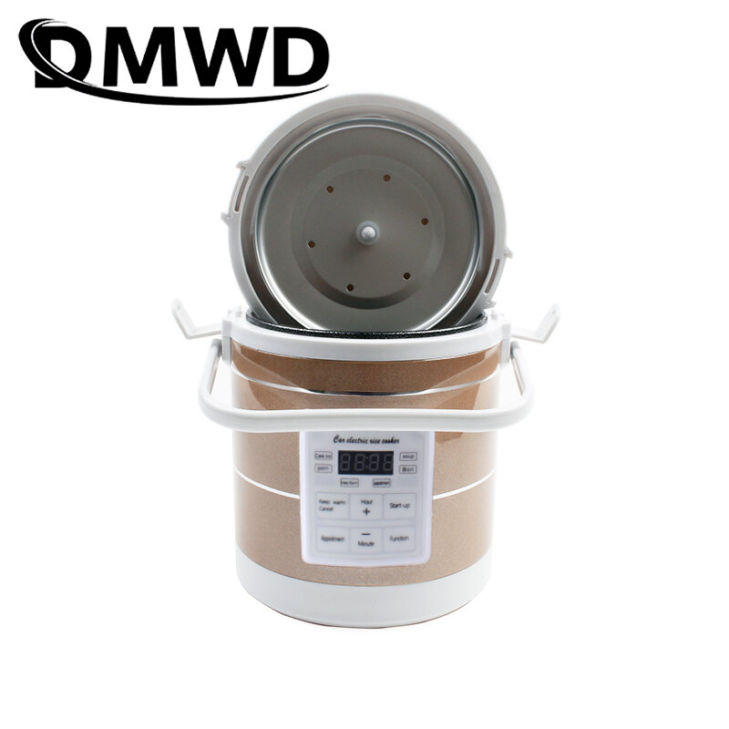 DMWD-Mini olla arrocera para coche y camión, máquina de cocina para sopa, gachas, vaporera de alimentos, calefacción eléctrica, fiambrera, calentador de comidas, 12V, 24V