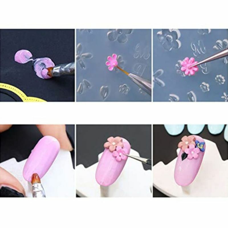 12Pcs Mini Size Nail Art Silicone Mold Leaves Flower Animals Template Acrylic Gel Tools Resin Mold Jewelry Making Tools