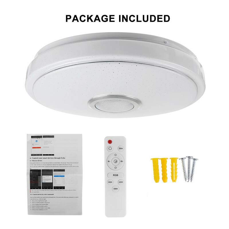 WiFi RGB Dimmable LED Ceiling Lights Home Lighting APP Bluetooth Music Light Bedroom Smart Life Ceiling Lamp With Remote Control