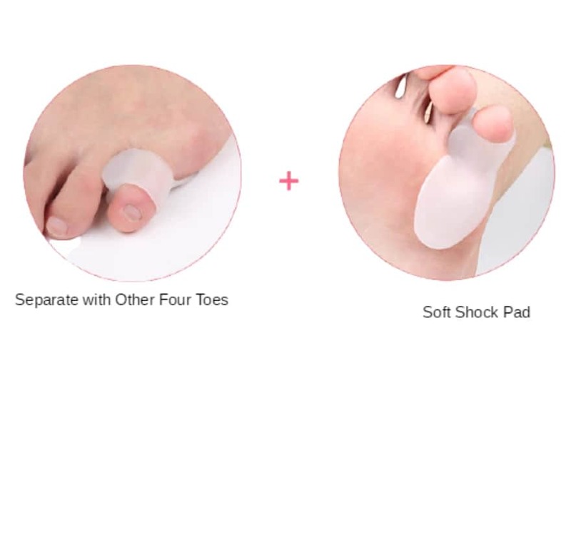 2pieces=1pair New Hot Sale Small Toe Varus Separator Bunion Overlapping Corrector Silicone Pad Thumb Valgus Straighten Orthosis