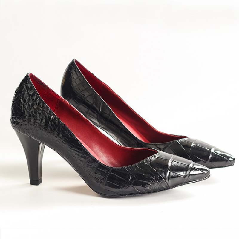 Ourui-Chaussures à talons hauts pour femmes, chaussures d'été noires, simples, neuves