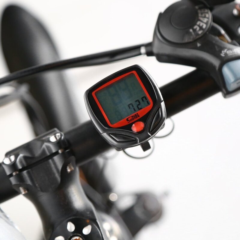 NOVO Medidor de Bicicleta Velocímetro Digital Bicicleta LCD Cycling Computer Odômetro Velocímetro Cronômetro LCD Para Moto SD-548B