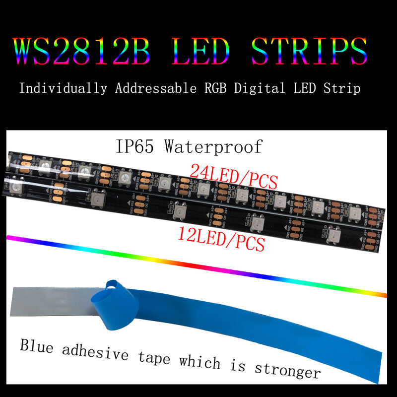 Tira de luces LED RGB WS2812b para ASUS AURA SYNC / MSI Mystic Light Sync / GIGABYTE RGB Fusion 2,0, placa base/tira de led para ordenador PC
