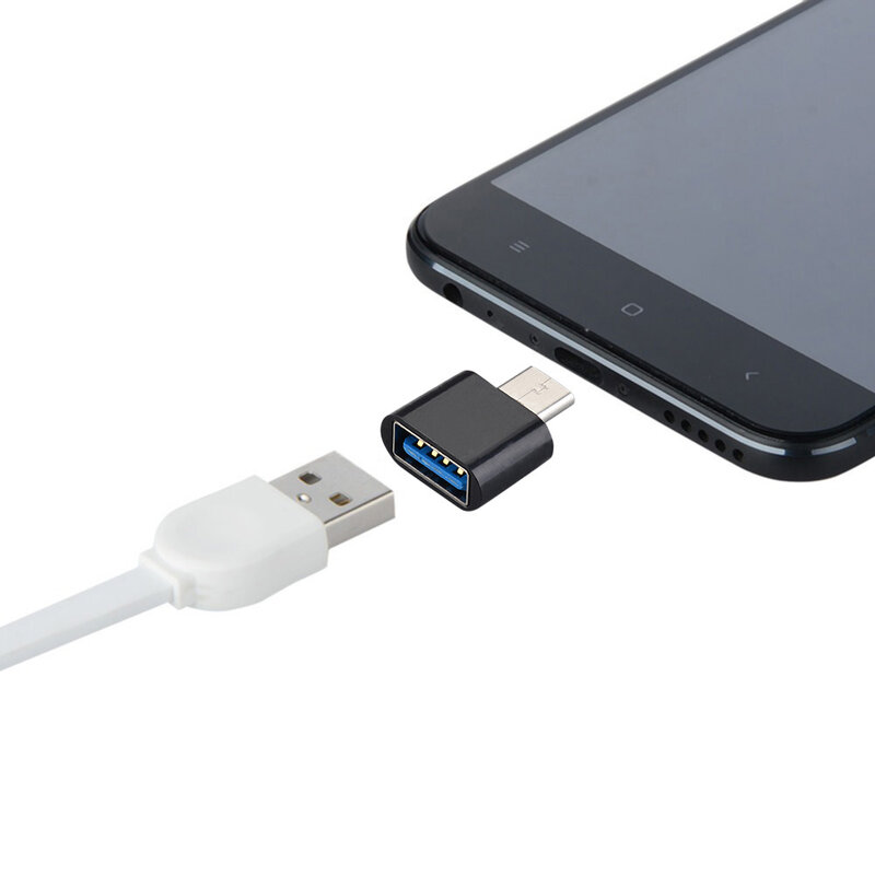 안드로이드 모바일 미니 c형 잭 스플리터 스마트폰 Usb C 커넥터용 1/2 개 범용 USB-타입 C 어댑터/V8 OTG 변환기