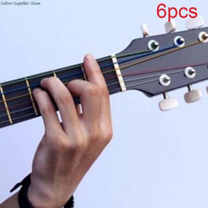 أوتار قيثارة ملونة بقوس قزح من النايلون ، قطعة بديلة متينة للقيثارة ، جيتار ، آلة موسيقية ، 4-6 إكسسوارات لكل مجموعة