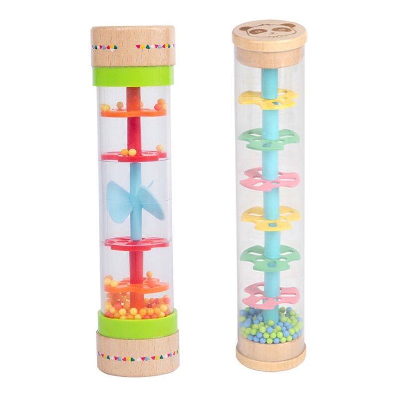 Baby Rainmaker Zylinder Sound Instrument mit Helle Farbe Regen Stick SoundToys für Baby Infant Kleinkind