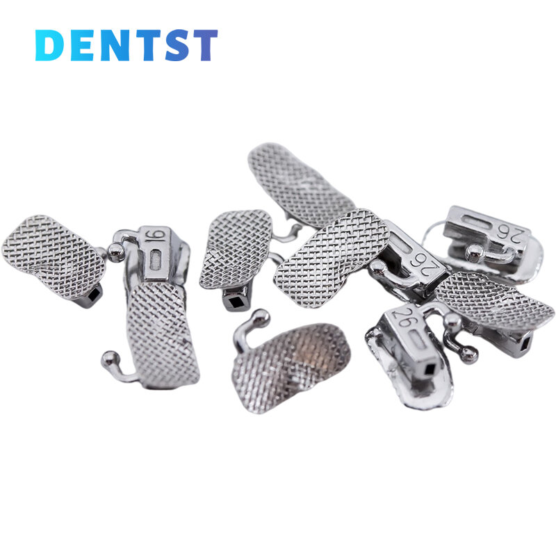 치과용 비전환 치과 교정 구강 튜브, 0.022 로스 MBT 메쉬 베이스, 1, 2, 어금니, 50 세트, 200 개