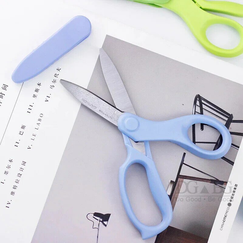 Small School Student Blunt Tip Kids Craft Scissors Sharp Stainless Steel Blades Safety Soft Grip Handles Children Cutting Paper