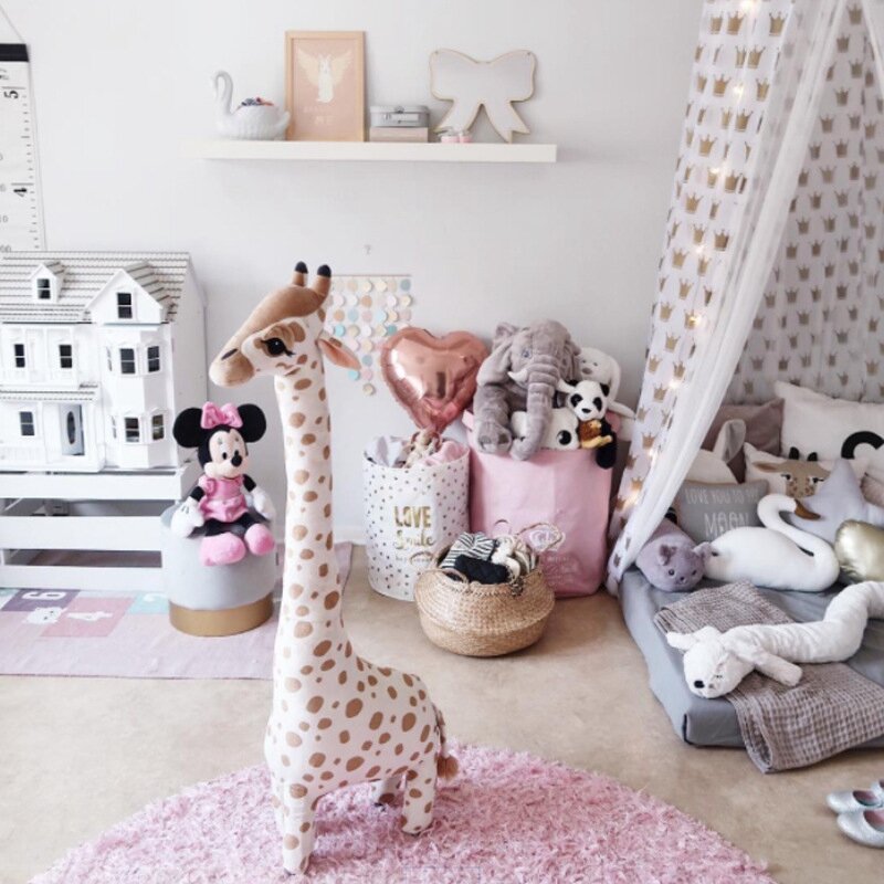 Girafe en peluche douce de grande taille pour garçon et fille, jouet de simulation, animal en peluche, jouet de beurre endormi, cadeau d'anniversaire pour enfant, 40cm, 67cm