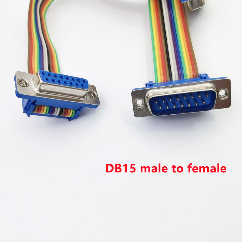 1 sztuk 20CM 50CM 1M DB15 męski na żeński/z męskiego na męskie/żeński do żeńskiego kabla d-sub złącze portu szeregowego przedłużacz z adapterem