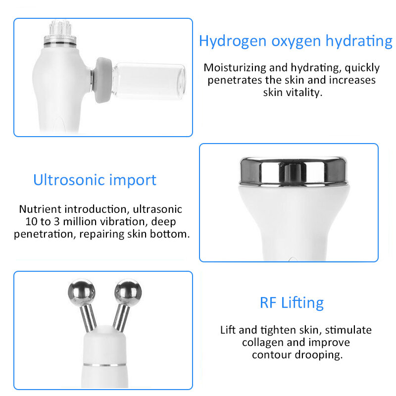 Elektrische 6 In 1 Kleine Zeepbel Dermabrasie Machine Diepe Reinigingsmachine Water Jet Hydro Diamant Gezichts Schone Dode Huid Verwijderen