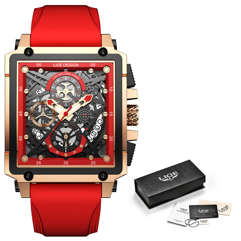 Nowe kreatywne męskie zegarki Top LIGE marki zegarki luksusowe męskie Casual wodoodporny zegarek sportowy dla mężczyzn moda automatyczny zegar daty