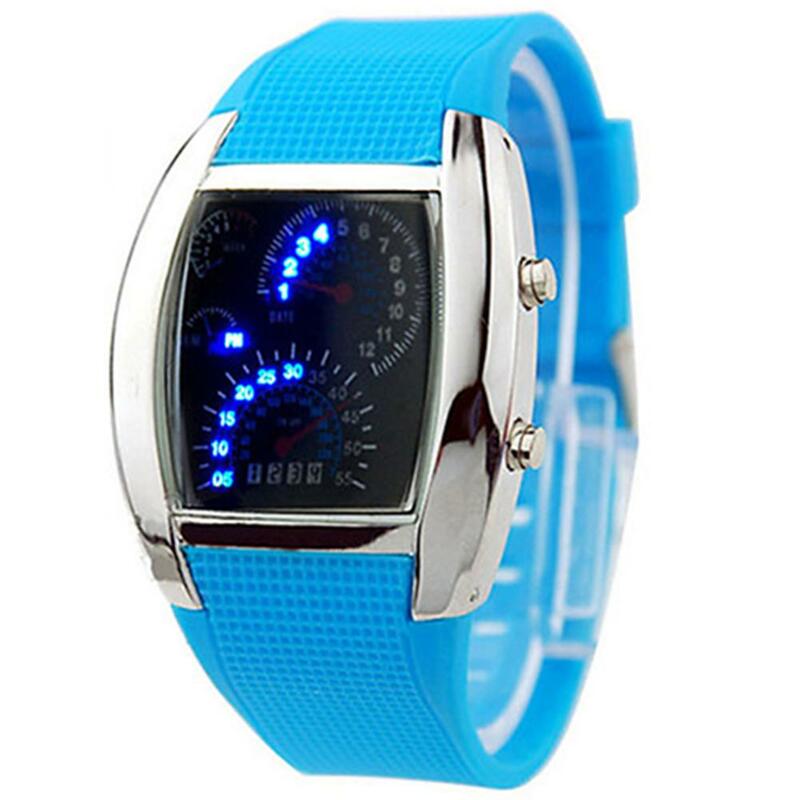 Reloj deportivo para hombre y mujer, pulsera Digital con diseño de tablero LED, regalo