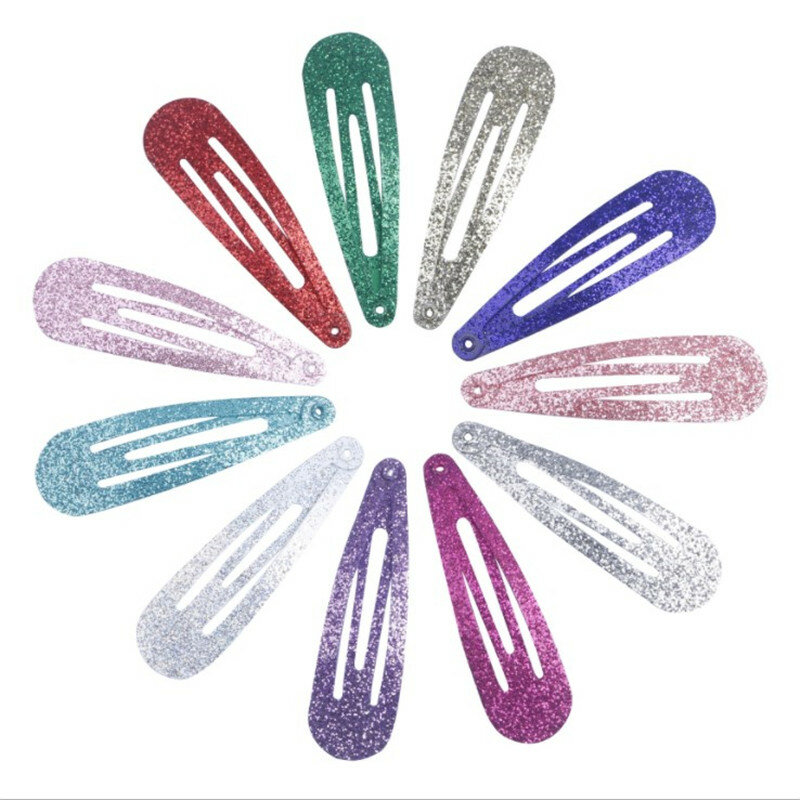 20Pcs/Lot Hair Accessories Candy Color Dripping Glitter Powder Hair Clip Princess Barrette Hairclip Headdress Hairpins for Girls