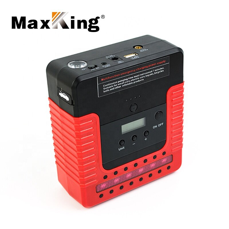 Multi-function Car Portable Power Bank With Built-in Tire Compressor Jump Starter