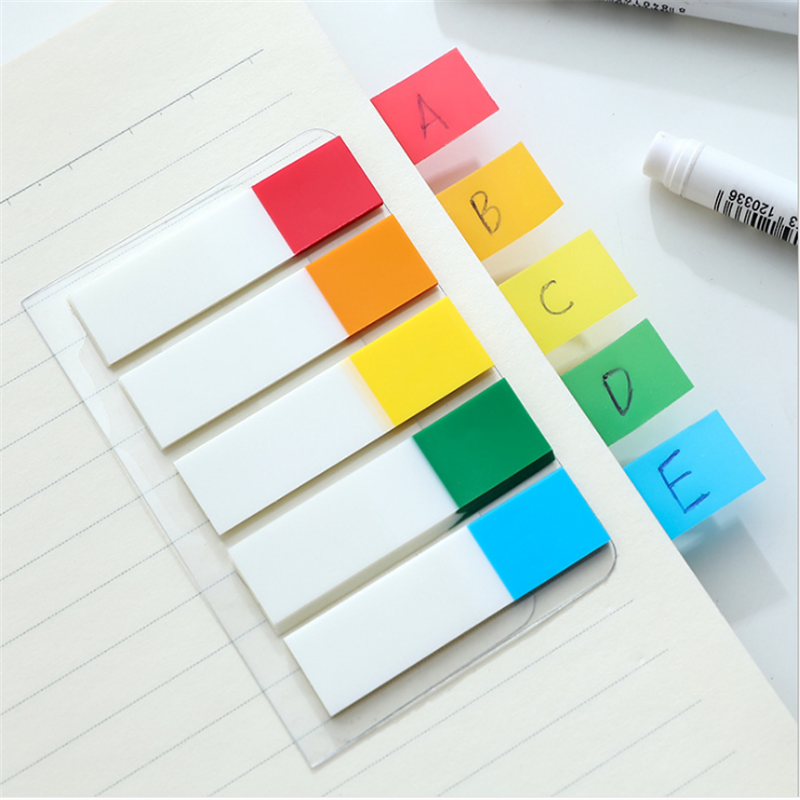 1 Pcs Rimovibile Etichetta Indicatore di Colore Indice di Pagination Label Memo Pad Sticky Note di Cancelleria Memo Pad Ufficio Scolastico Forniture