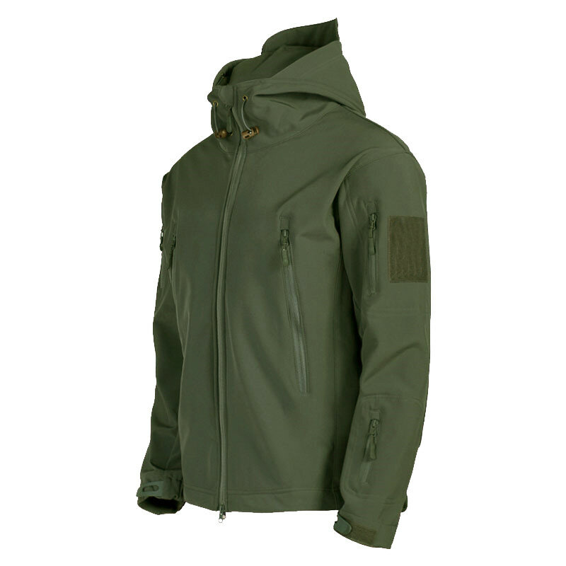 Chaqueta táctica de piel suave para hombre, chaquetas militares a prueba de viento, abrigos de escalada con capucha para exteriores, nuevo